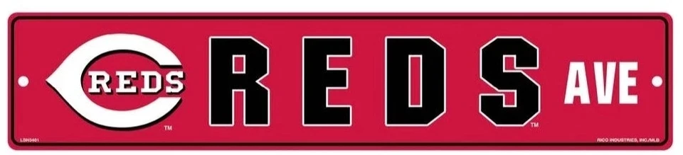 License Rico Ind Cincinnati Reds Team Color Street Sign Décor 5" x 24" - Image 1 of 1