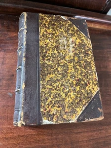 1869 Poetical Works of John Milton Antique Leather Bound D Appleton Poetry 1800s - Picture 1 of 14