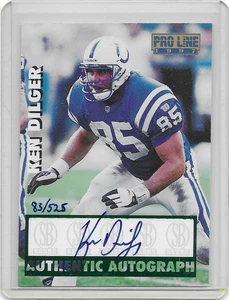 Ken Dilger Pro Line 1997  Authentic On Card Autograph 83/525 - Picture 1 of 1