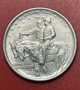 1925 P Stone Mountain Silver Commemorative Half Dollar, Choice Uncirculated. - Picture 1 of 3