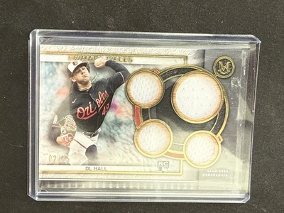 2023 Topps Museum Collection  DL Hall Primary Pieces Quad Relics Gold #/25 - Image 1 of 2