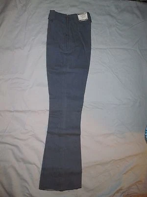 Calça jeans feminina anos 70 vintage H Bar C rancher azul 24" abas na cintura vaqueira - Imagem 1 de 4