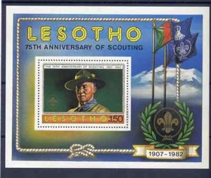 520 Lesotho 1982, SC LS #362 MNH, Scouting, 75 aniversario, MI LS BL 13. - Imagen 1 de 1