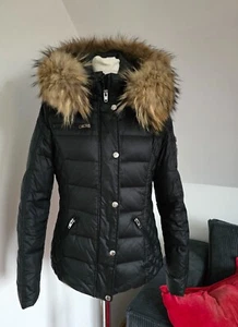 ROCKANDBLUE Daunenjacke, Gr. 36, schwarz, Kapuze, Fellkragen, Top! - Bild 1 von 11