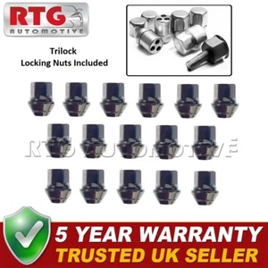 16x Nuts Black + 4x Trilock Locking Nuts For Ford Granada 1985-1998 (Alloy) - Picture 1 of 1