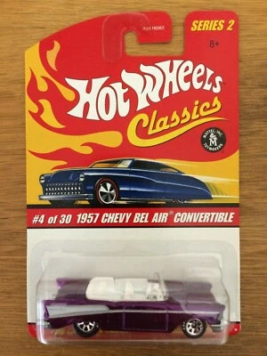 Chevy Bel Air 1957 modelo convertible Hot Wheels Classics--Spectraflame púrpura Foto 1 de 4