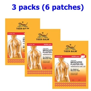 3x AD Tiger Balm Pflaster-RD Großes Pflaster Wärmelinderung Muskelschmerzen Nack - Bild 1 von 11