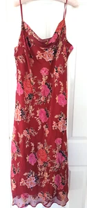 Monsoon Red Vintage Beaded Silk Mother of Bride Dress UK 20 New - Picture 1 of 7
