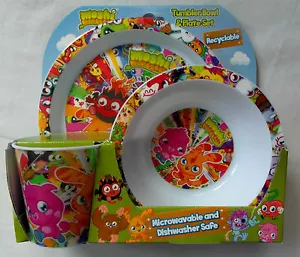 MOSHI MONSTERS Breakfast Set - Melamine Mealtime - Tumbler, Plate, Bowl - Picture 1 of 1