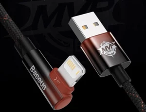 Baseus 90 Degree MVP2 USB 2.4A Fast Charging Cable For iPhone14 13 12 Pro - Picture 1 of 16