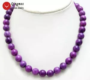 10mm Round Natural Purple Sugilite Necklace for Women Jewelry 17'' Stone Chokers - Picture 1 of 12