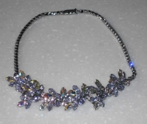 INCREÍBLE PRECIOSO COLLAR DE CRISTAL ARCO IRIS AMATISTA ART DECO AÑOS 40/50 VINTAGE - Imagen 1 de 12