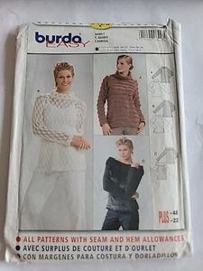 Burda Very Easy Knit Topraglan Sleeve 3 Styles Cut To Size 10 - Picture 1 of 2
