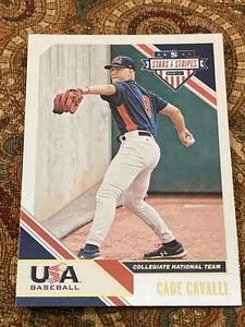 2020 Panini USA Baseball Stars & Stripes #21 Cade Cavalli - Picture 1 of 2