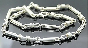 ITALIEN HERREN AUSGEFALLENE STERLINGSILBER KETTE/HALSKETTE 16,5" - Bild 1 von 2