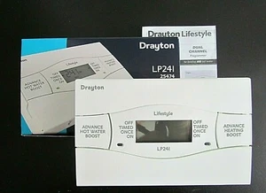 DRAYTON LIFESTYLE LP241 ELECTRONIC 24HR DUAL CHANNEL PROGRAMMER - Picture 1 of 5