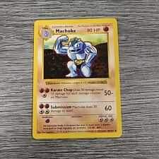 Pokémon TCG Machoke Card 34/102 Base Set Regular Shadowless Uncommon LP 