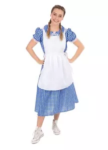 CLASSIC DOROTHY LADIES DRESS COSTUME WORLD BOOK DAY TEACHER OUTFIT FANCY DRESS - Picture 1 of 9