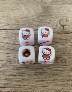 Dice for Hello Kitty Fans Tire Wheel Valve Stem Caps Bike Car Truck Motorcycle - Picture 1 of 4