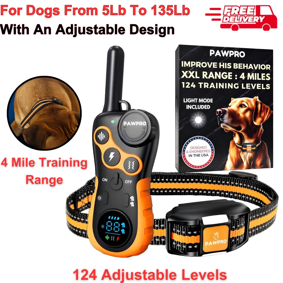 Dog Shock Collar with Remote, 4-Mile Waterproof Dog Training Collar, Beep, IPX7 - Image 1 of 4