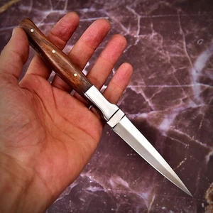 CUSOM Handmade D2 DAGGER HUNTER BOOT THROWING KNIFE WOOD HANDLE SURVIVAL - Picture 1 of 13