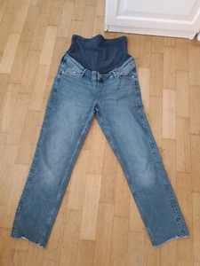 Umstandshose H&M Gr. S Hose Schwangerschaftshose Bequem Jeans Mama blau grau - Bild 1 von 9