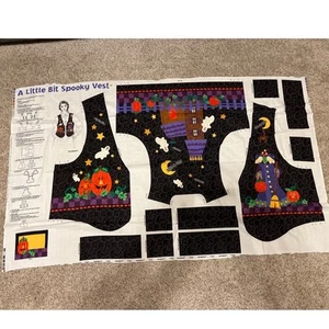 Little Bit of Spooky Vest Pattern XS-S-M-L Halloween Pumpkin Dream Spinners Vtg - Picture 1 of 7
