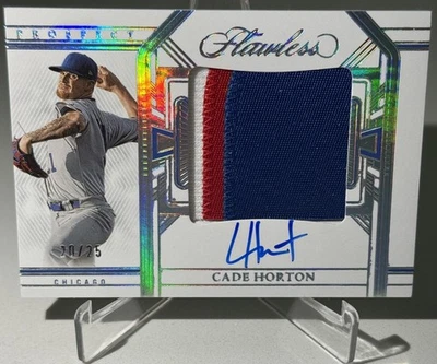 2024 Panini Flawless - Cade Horton - 3-Color Patch On-Card Auto - 20/25! - Image 1 of 2