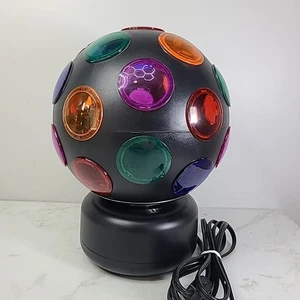 Rotating Table Top Light Party Disco Ball MultiColor Dots Revolving Rainbow - Picture 1 of 5