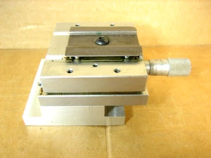 Steel Linear Stage,  5mm Travel, JT Slocomb Co. Micrometer, 2.25" x 2.5" Stage - Picture 1 of 6