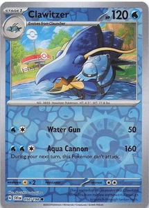 Clawitzer Common Reverse Holo SV01: Scarlet & Violet Base Set 050/198 NM - Picture 1 of 2