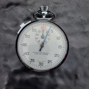 Cenco 73530 Stopwatch Swiss Made Vintage Mechanical Timer Central Scientific Co - Picture 1 of 3