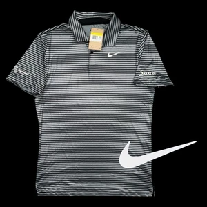 NUEVO CON ETIQUETAS Para hombres NIKE Cleveland Golf Srixon Gris Negro Dri Fit Polo Pequeño - Imagen 1 de 1