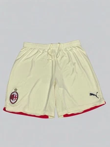 Puma AC Milan 2021 2022 Away Football Shorts Size L Cream Red Indonesia Soccer - Picture 1 of 13