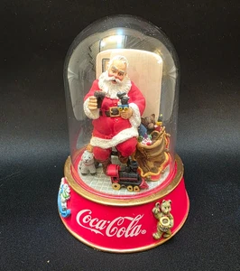 Coca Cola Domed Figurine, 1996 The Perfect Holiday Refreshment, 6" Franklin Mint - Picture 1 of 6