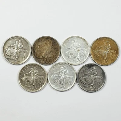 7x 1925 Stone Mountain Classic Commemorative Half Dollars 50c 30898 - Image 1 of 4