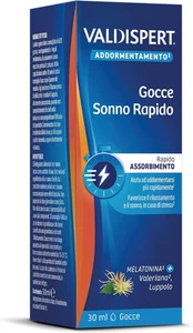 Gocce Sonno Rapido, Integratore Alimentare per Dormire Con Melatonina, Valeriana - Foto 1 di 12