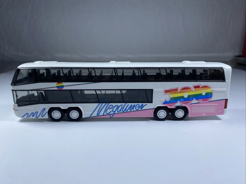 T104 RIETZE 1:87 Doppeldeckerbus NEOPLAN MEGALINER Job TOURS Essen 4A Reisebus - Bild 1 von 4
