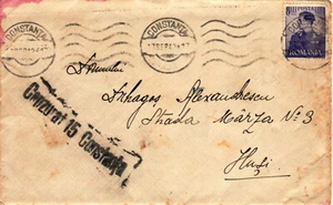 Romania, 1942, WWII Military Censored Cover & Letter, Constanta stamps - Picture 1 of 5