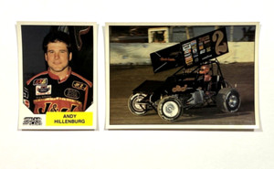 1989 Andy Hillenburg World of Outlaws Large Trading Card +  LOT OF 2 CARDS