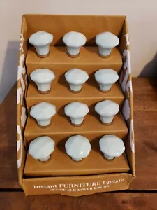 12 Drawer Knobs Pulls Lt Blue Turquoise Instant Furniture Update Set Of 12 B9 - Picture 1 of 3