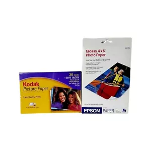 Neu! 2 x 20 Blatt 4x6 Premium Fotopapier Epson & Kodak insgesamt 40 Blatt - Bild 1 von 6
