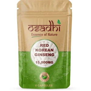 Red Korean Ginseng Capsules 50:1 15,000mg High Strength Red Panax Powder Extract - Picture 1 of 45
