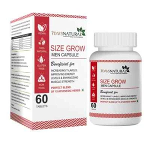 7Days Natural Size Grow Capsule Gain 12+ Inches Growth 60 Caps Free Shipping - Picture 1 of 11