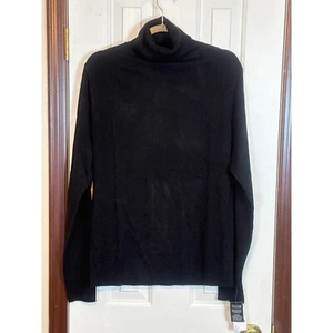 Turtleneck Sweater Soft Knit Pullover Long Sleeve Top Black Size S - Picture 1 of 3