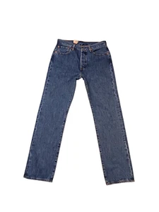 Pantalones de mezclilla Levi's 501 pierna recta botón mosca ajuste original 31x32 azul - Imagen 1 de 11