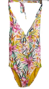 Bleu Rod Beattie Bright Floral Print One Piece Bathing Suit Size 14 NWT - Picture 1 of 11