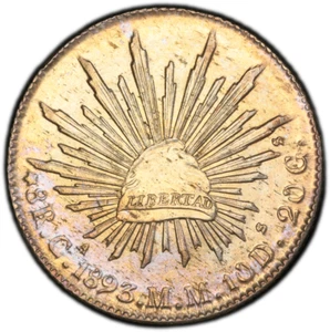 1893-Ca MM Mexico 8R PCGS Certified Cleaned UNC Details - Bild 1 von 4