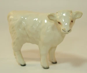 Beswick 3" Charolais Gloss Calf Model 1827B c1990 VGC - Picture 1 of 8