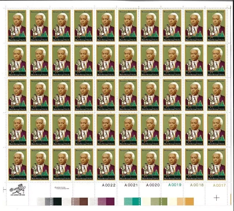 SCOTT #1804 SHEET OF 50 BENJAMIN BANNEKER STAMPS 15 CENT FACE MNH - Image 1 of 1